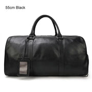 Vintage Leather Travel Duffle Bag – 100% Genuine Cowhide with Laptop Compartment