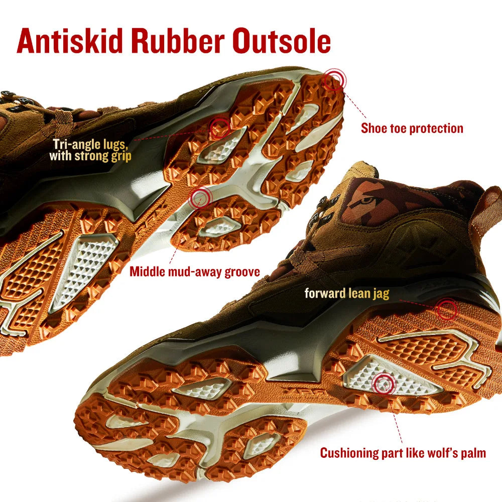 RAX Men Hiking Shoes Mid-top Waterproof Outdoor Sneaker | OWNLUXE