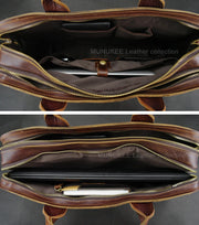 Genuine Cowhide Leather Men's Briefcase - 15" Laptop Business Bag | OWNLUXE