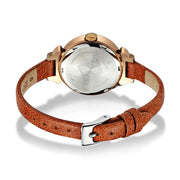 Women’s Leather Strap Quartz Watch – Minimalist Design
