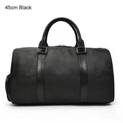Vintage Leather Travel Duffle Bag – 100% Genuine Cowhide with Laptop Compartment