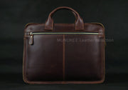 Genuine Cowhide Leather Men's Briefcase - 15" Laptop Business Bag | OWNLUXE