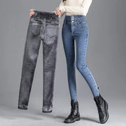 High-Waist Skinny Velvet Pants | OWNLUXE