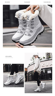 Plush Lined Ankle Snow Boots – Warm Grip Winter Style