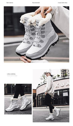 Load image into Gallery viewer, Plush Lined Ankle Snow Boots – Warm Grip Winter Style
