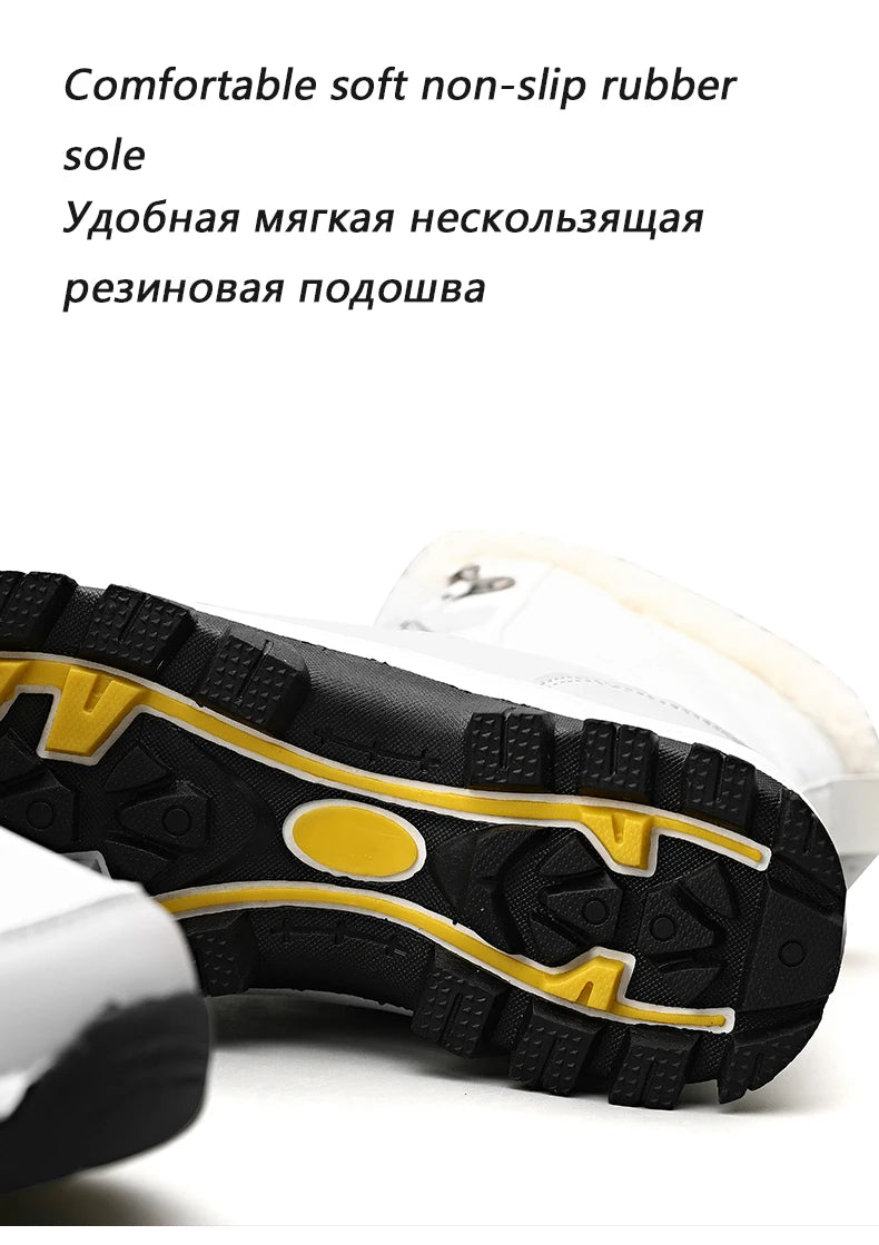 Plush Lined Ankle Snow Boots – Warm Grip Winter Style