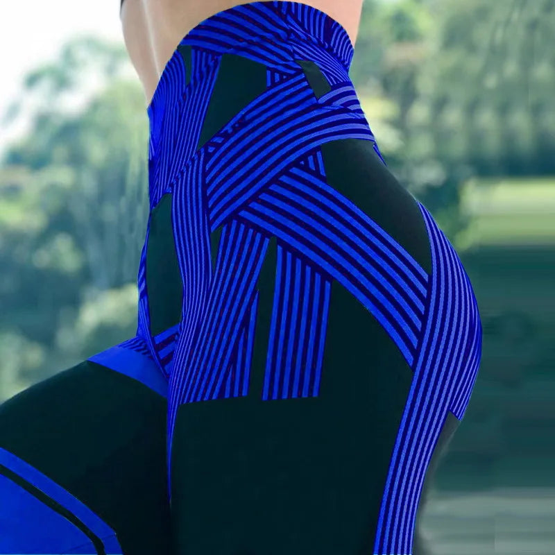 Women's Yoga Pants S-XXXL Plus Size Leggings Sport 3D Printed Stretchy  High Waist Fitness Legging Slim Stretch Running Pants
