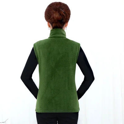 Extended-Size Vest Sleeveless Zip-Up Jacket | OWNLUXE