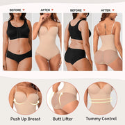Tummy Control Shapewear Bodysuit with Bra & Butt Lifter