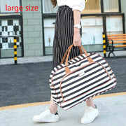 Women's PU Leather Travel Duffle Bag – Geometric Design Weekender