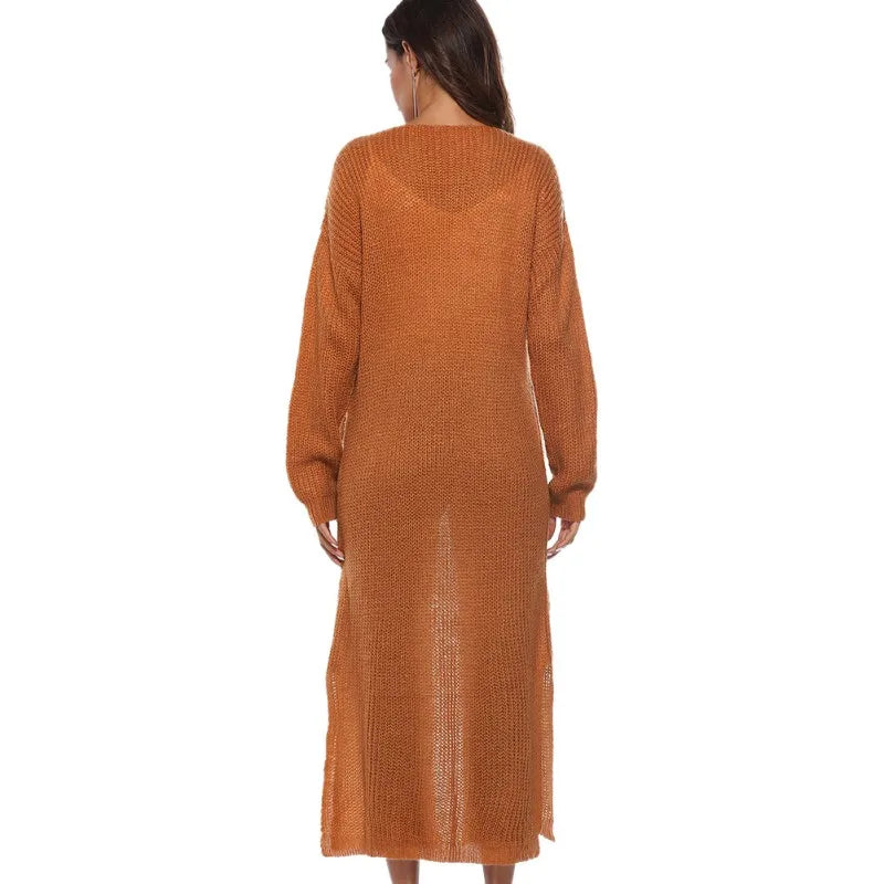 Women's Long Open-Front Cardigan – Chic & Comfortable for Spring/Autumn 🍂