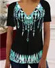 Women's T Shirt Fashion V-neck Short Sleeve Tees Female Loose Casual Pullover T Shirt