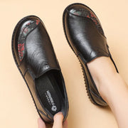 Women's Leather Vintage Loafers (Wb134 Black A) – Shop at OWNLUXE