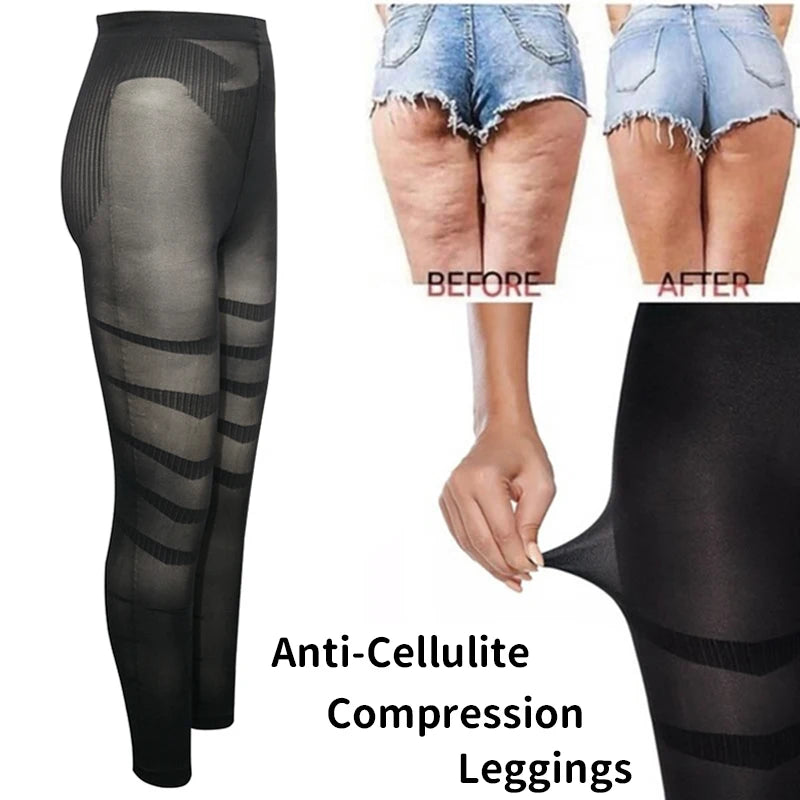 Compression High-Waist Tummy-Control Thigh Leggings | OWNLUXE