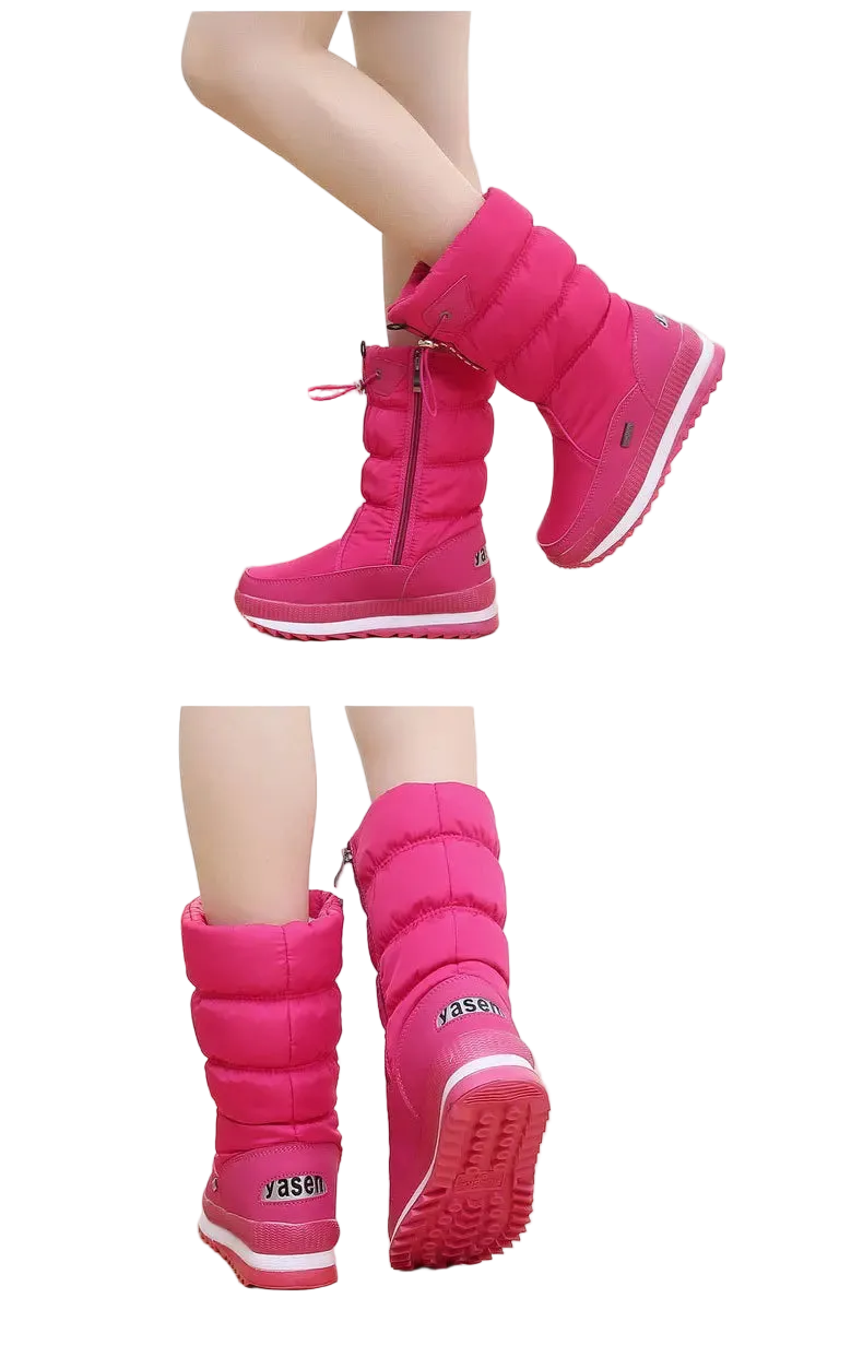 Mid-Calf Platform Snow Boots / Bottes de neige mi-mollet à plateforme