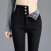 High-Waist Skinny Velvet Pants | OWNLUXE