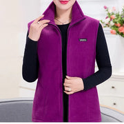 Extended-Size Vest Sleeveless Zip-Up Jacket | OWNLUXE