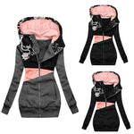 Load image into Gallery viewer, Women&#39;s Long Hooded Patchwork Jacket – Cozy &amp; Stylish Winter Outerwear
