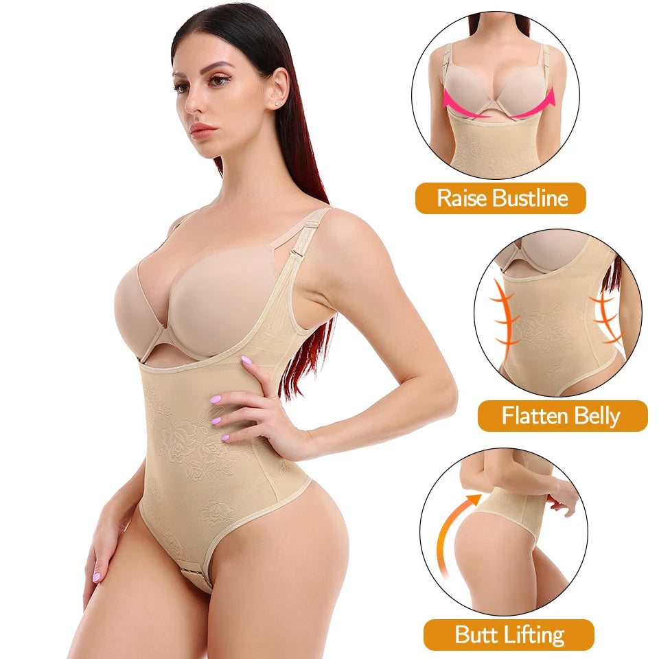 Shapewear Bodysuit - Tummy Control Thong Body Shaper for Women