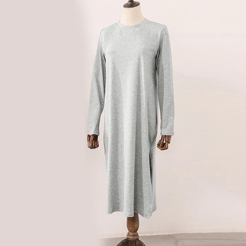 Short-Sleeve Cotton Midi Dress | OWNLUXE