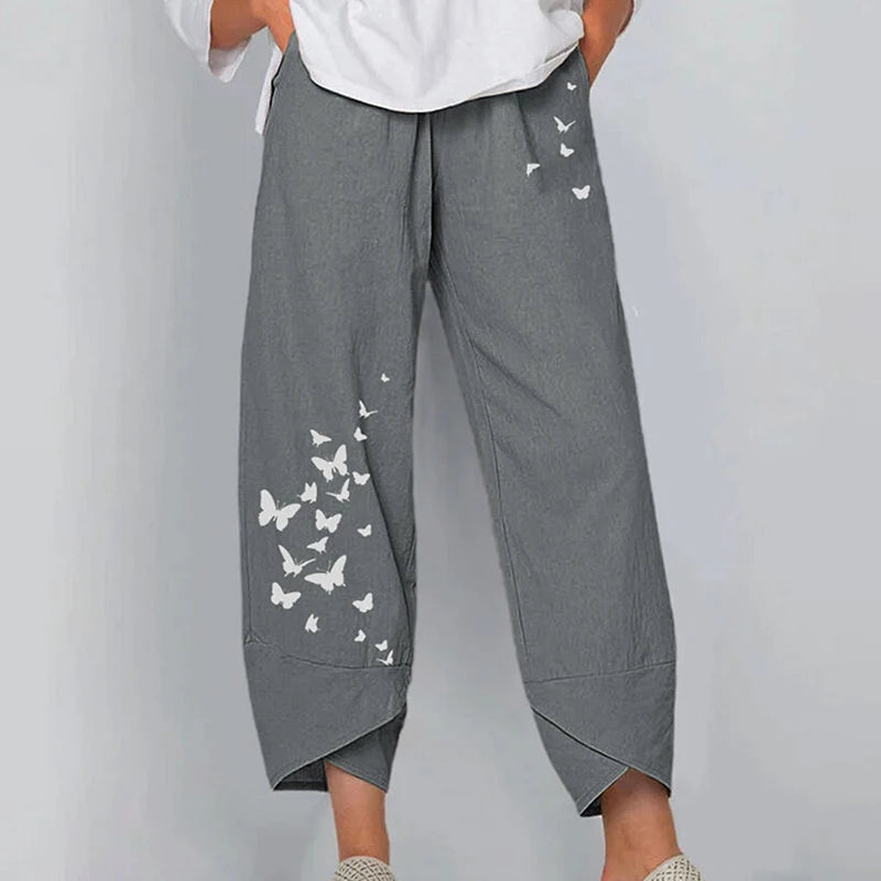 Women's Vintage Print Cargo Pants | OWNLUXE