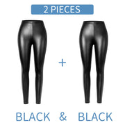 Faux Leather Skinny Push-Up Leggings | OWNLUXE
