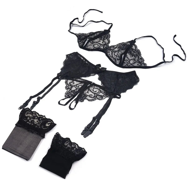 Women's Push Up Lace Bra (Black) | OWNLUXE