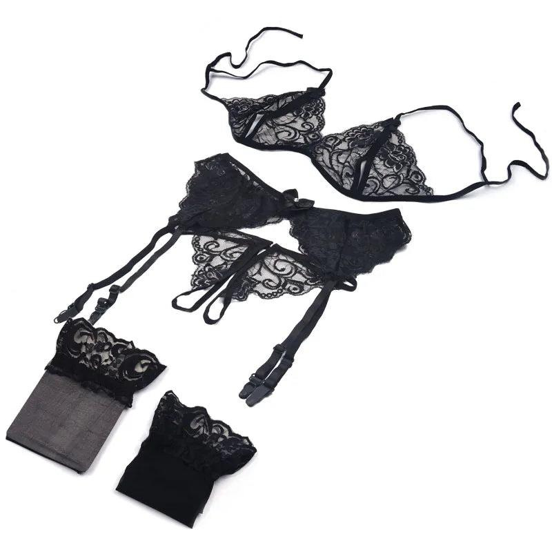 Women's Push-Up Lace Bra (Black) | OWNLUXE