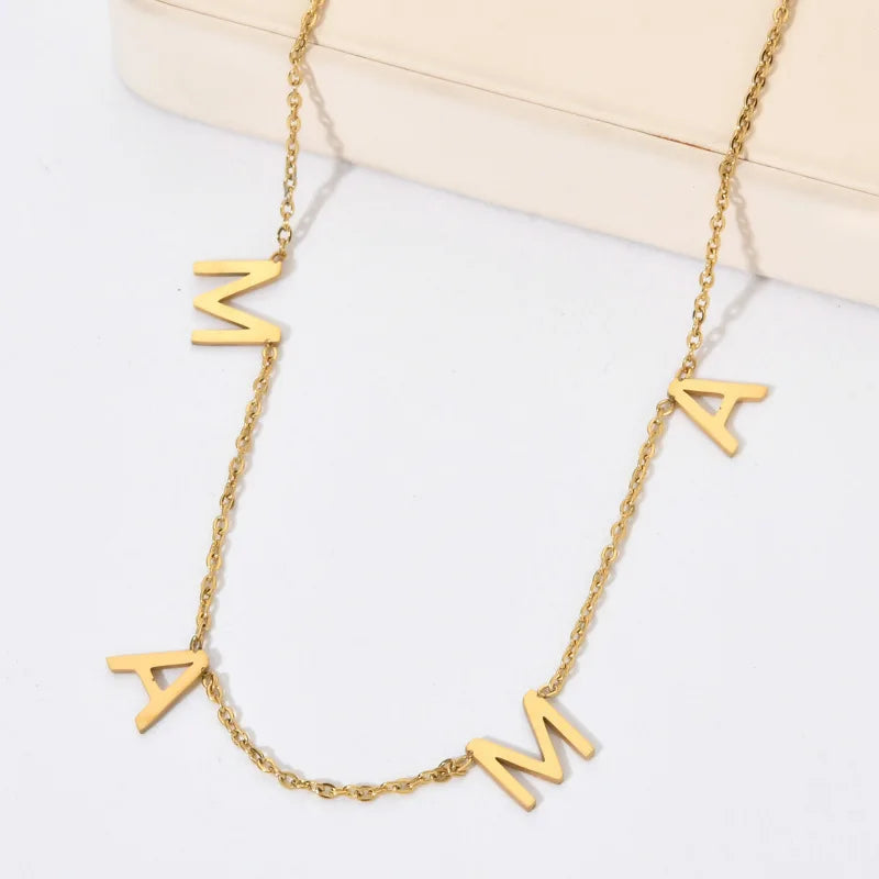 Mama Letter Necklace – Meaningful Everyday Gift (Style 1) | OWNLUXE