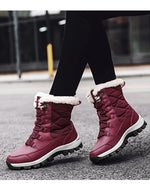 Load image into Gallery viewer, Plush Lined Ankle Snow Boots – Warm Grip Winter Style
