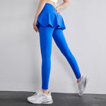 Load image into Gallery viewer, High-Waist Yoga Leggings with Skirt – Push-Up &amp; Pockets
