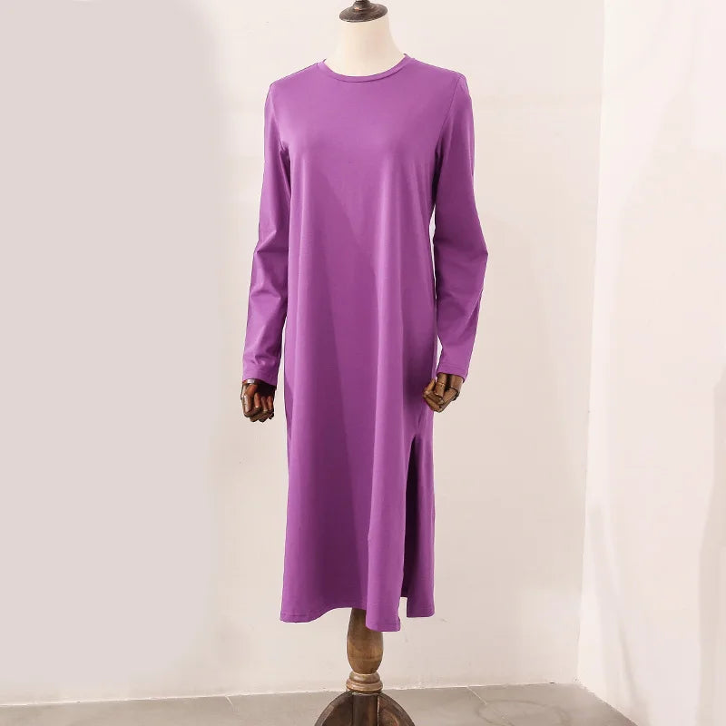 Short-Sleeve Cotton Midi Dress | OWNLUXE