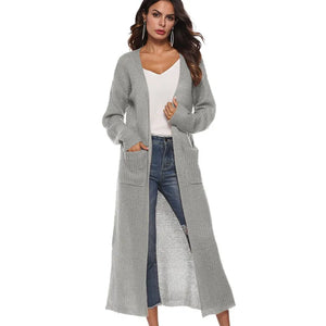 Women's Long Open-Front Cardigan – Chic & Comfortable for Spring/Autumn 🍂