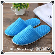Disposable Hotel Spa Slippers – 5 Pairs Plush Cotton Slides