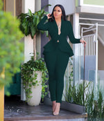 Load image into Gallery viewer, ✨ Women’s Winter 2-Piece Set – Knee-Length Hollow-Out Shirt &amp; Full-Length Pants | Ensemble 2 pièces d’hiver pour femme – Chemise mi-longue ajourée et pantalon long
