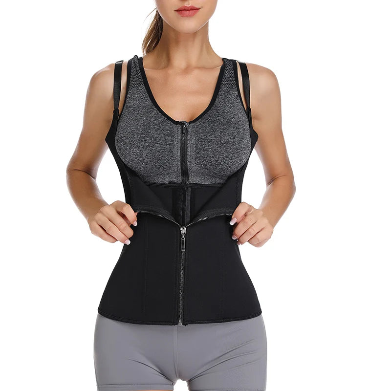Women’s Waist Trainer Corset Vest – Firm Slimming Sauna Top