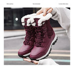 Load image into Gallery viewer, Plush Lined Ankle Snow Boots – Warm Grip Winter Style

