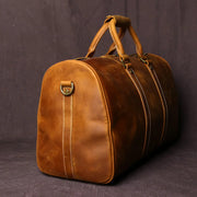 Genuine Leather Travel Duffel Bag – Cowhide Carryall