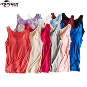 Women’s Padded Camisole with Built-In Bra – Modal Stretch Tank