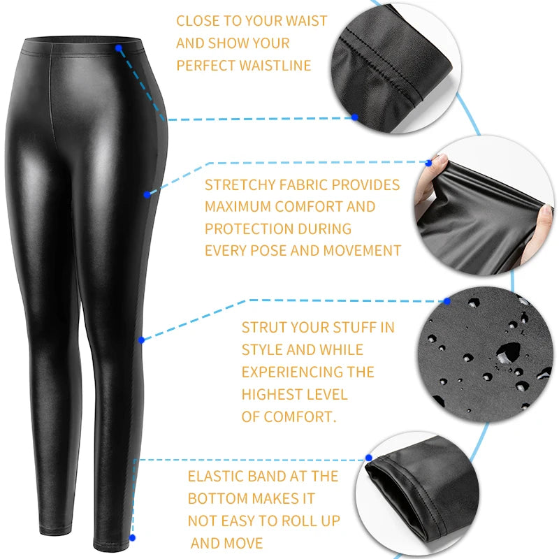 Faux Leather Skinny Push-Up Leggings | OWNLUXE