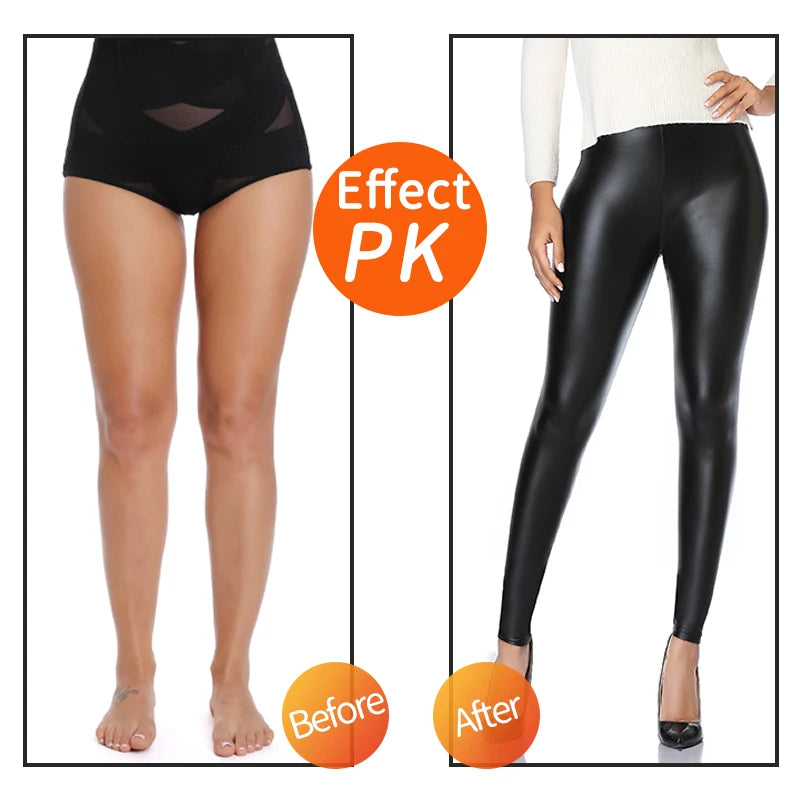 Faux Leather Skinny Push-Up Leggings | OWNLUXE