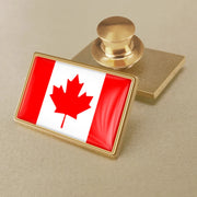 Canada Map Flag National Emblem Brooch - Lapel Pin Badge for Clothing & Official Use