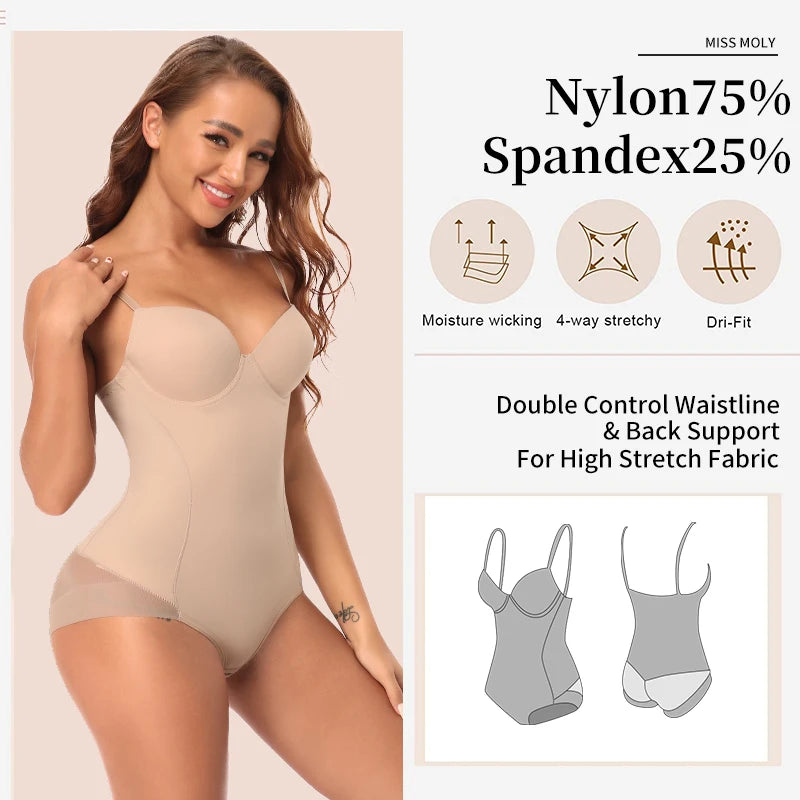 Tummy Control Shapewear Bodysuit with Bra & Butt Lifter
