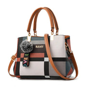 Elegant Designer Crossbody Handbag with Fur Pom-Pom | OWNLUXE