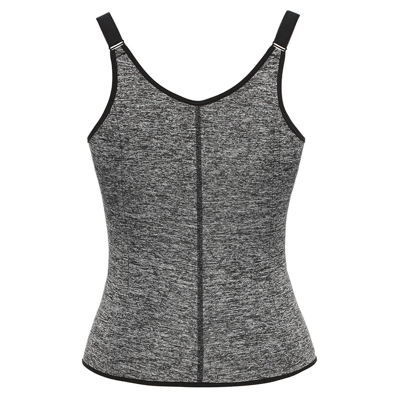 Women Waist Trainer Vest with Zipper & Sauna Effect