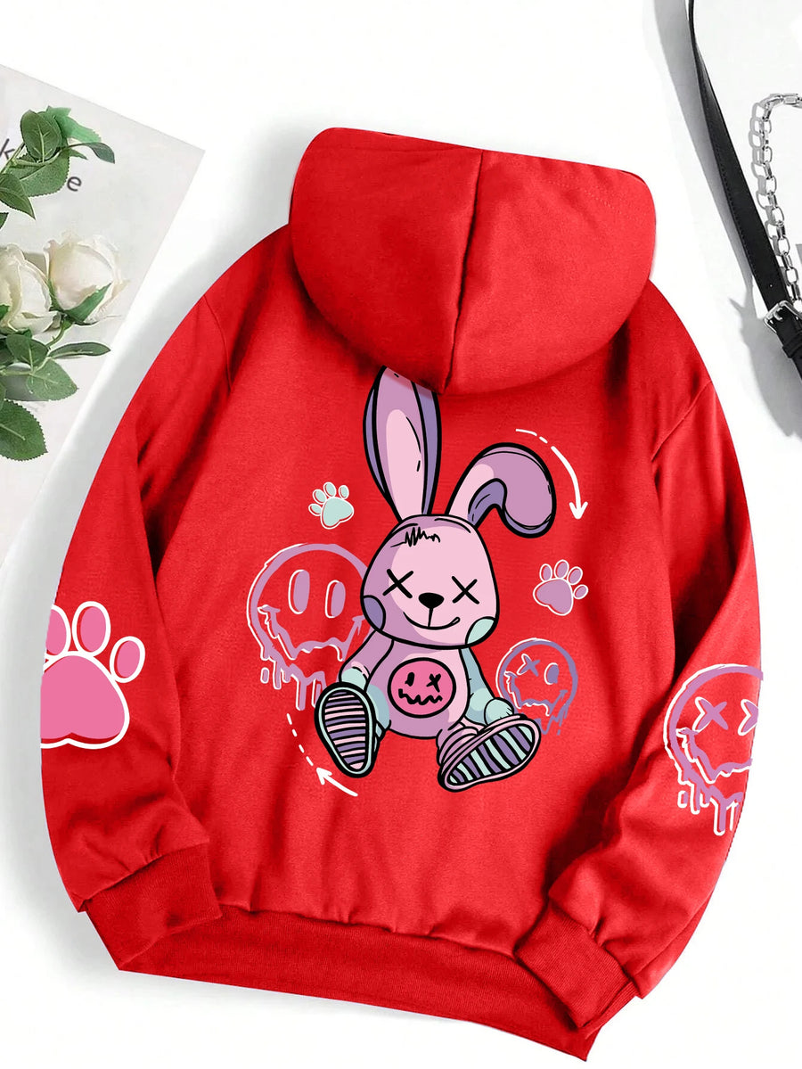 Printed Oversized Relaxed-Fit Hoodie | OWNLUXE