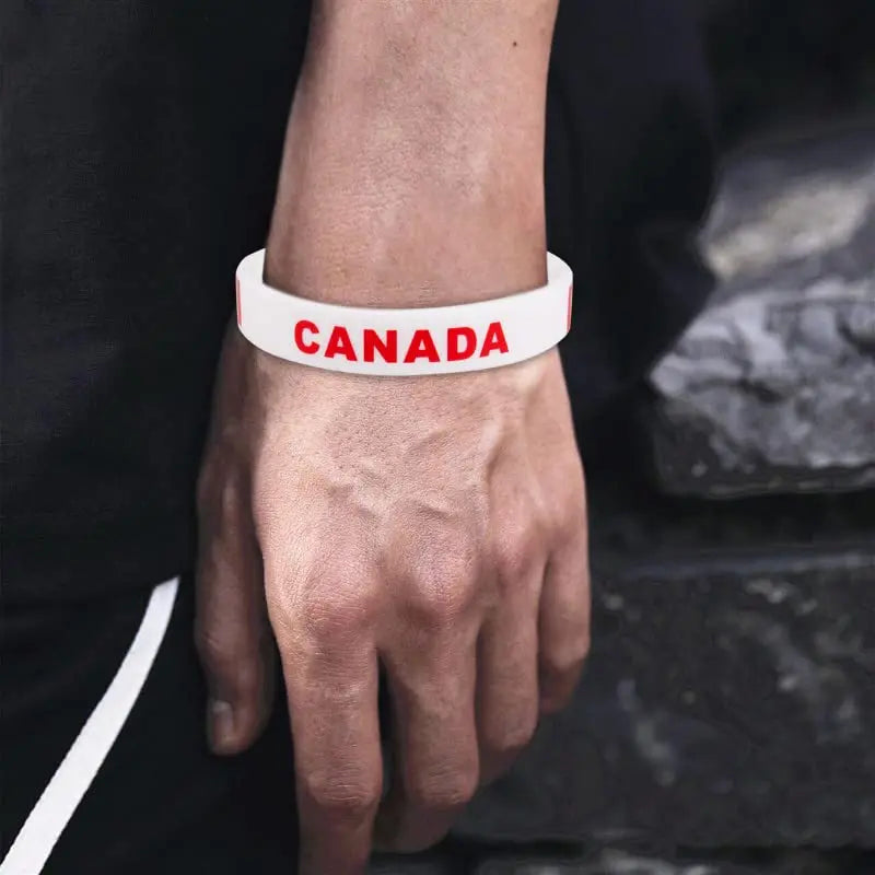 Canada Flag Silicone Bracelets - Eco-Friendly Wristbands 2-Pack