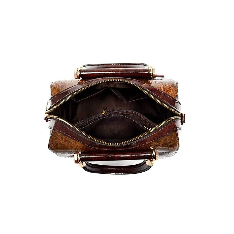 Luxury Crocodile Pattern Handbag - PU Leather Shoulder Tote & Crossbody