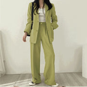 Tailored Office Pant Suit - Structured Business Set for Women