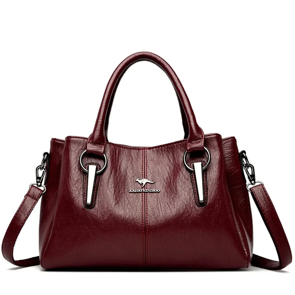 VANDERWAH 3-Layer Designer Shoulder Bag - Luxury Crossbody Tote | OWNLUXE